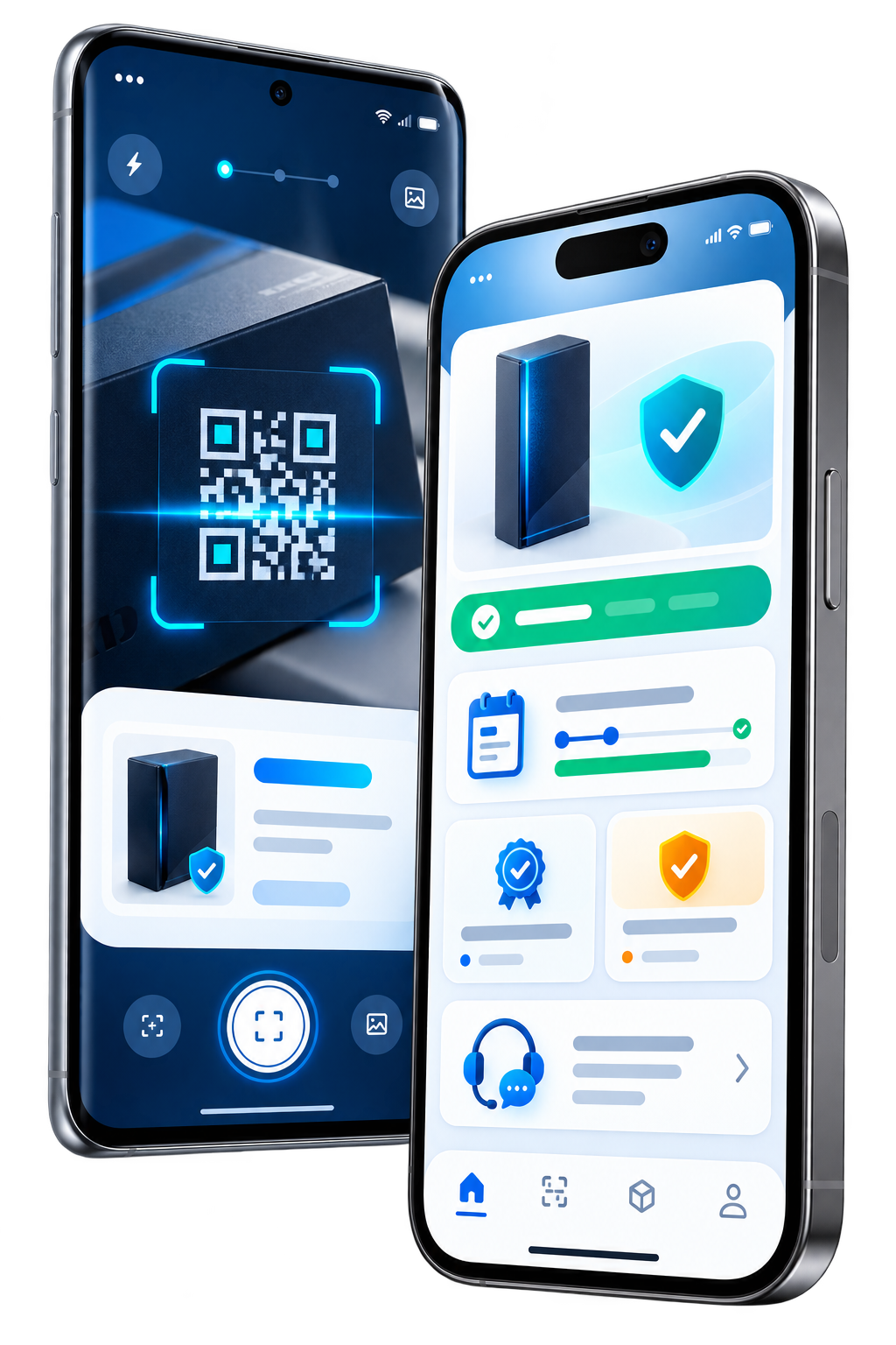 Client-branded Android and iPhone product applications