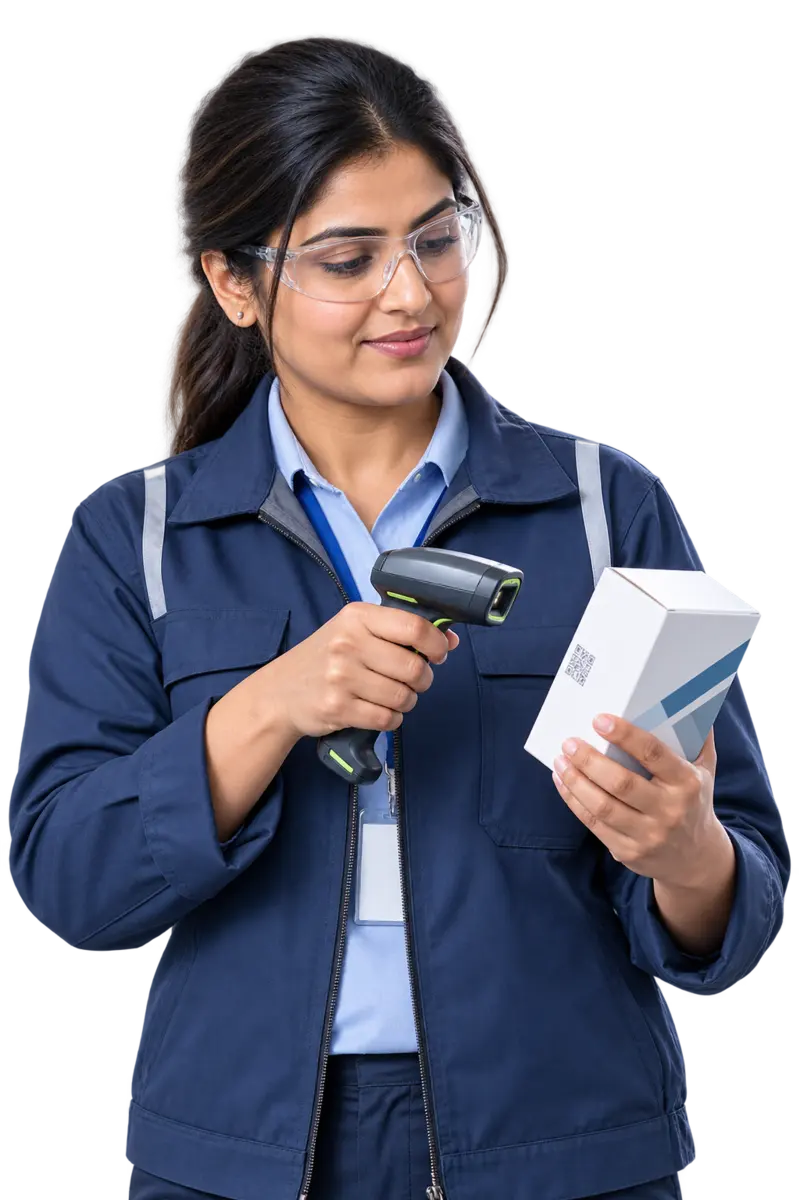 Factory quality professional scanning a Smart Label